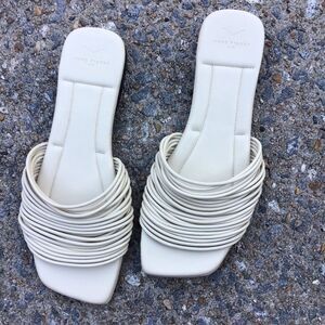 Marc Fisher ML Maddie Cream Slide Sandals